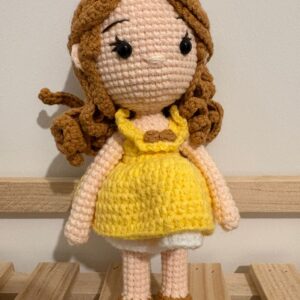 crochet doll inspired by Belle